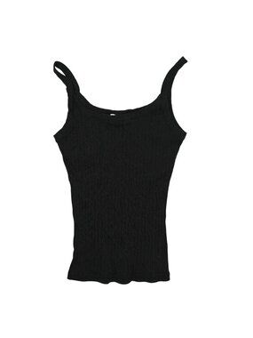 Venroy Ribbed Tank Top in Black
